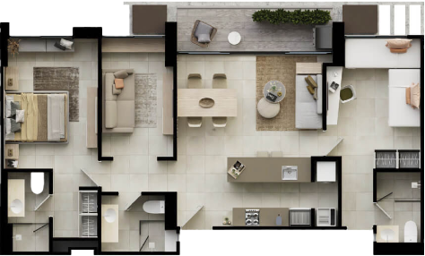 Area Construida: 103 m² aprox.